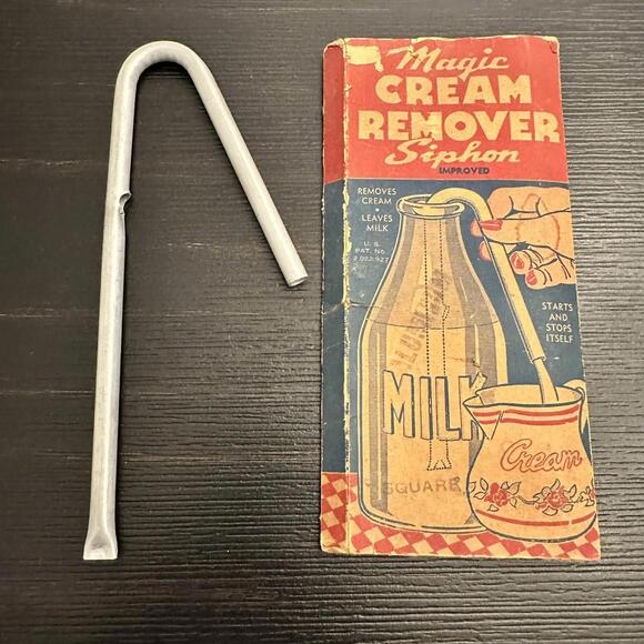 Vintage Magic Cream Remover Siphon w/ Box Merit Mfg Cleveland Ohio